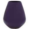 Tasman Vaas / Windlicht Paars – Ø18x20 cm | Diepe paarse glazen vaas