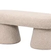 Teddy Stof Bankje ‘Lylou’ | Beige | 100x42x46cm | Chique-Living