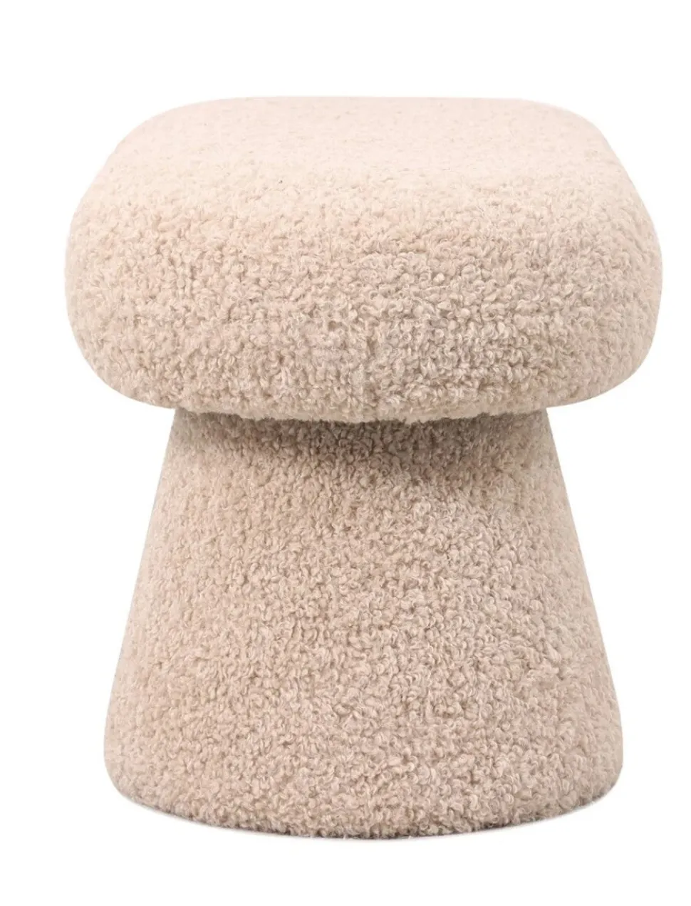 Teddy Stof Bankje ‘Lylou’ | Beige | 100x42x46cm | Chique-Living