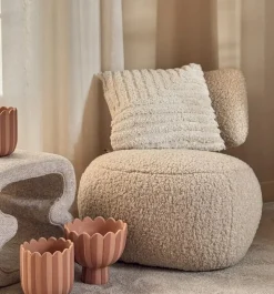 Teddy Stof Fauteuil ‘Leyla’ | Beige | 67x73x67cm | Chique-Living