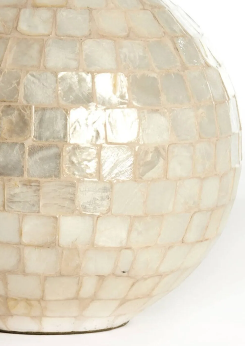Vaas Bamboe Elorza Beige Champagne | Ø22x25 cm | Chique Living