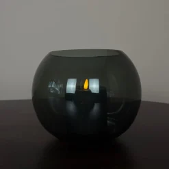 Vaas Rond 'Zambezi' | Smoke Grey | Ø25 x H20,5 cm | Chique-Living