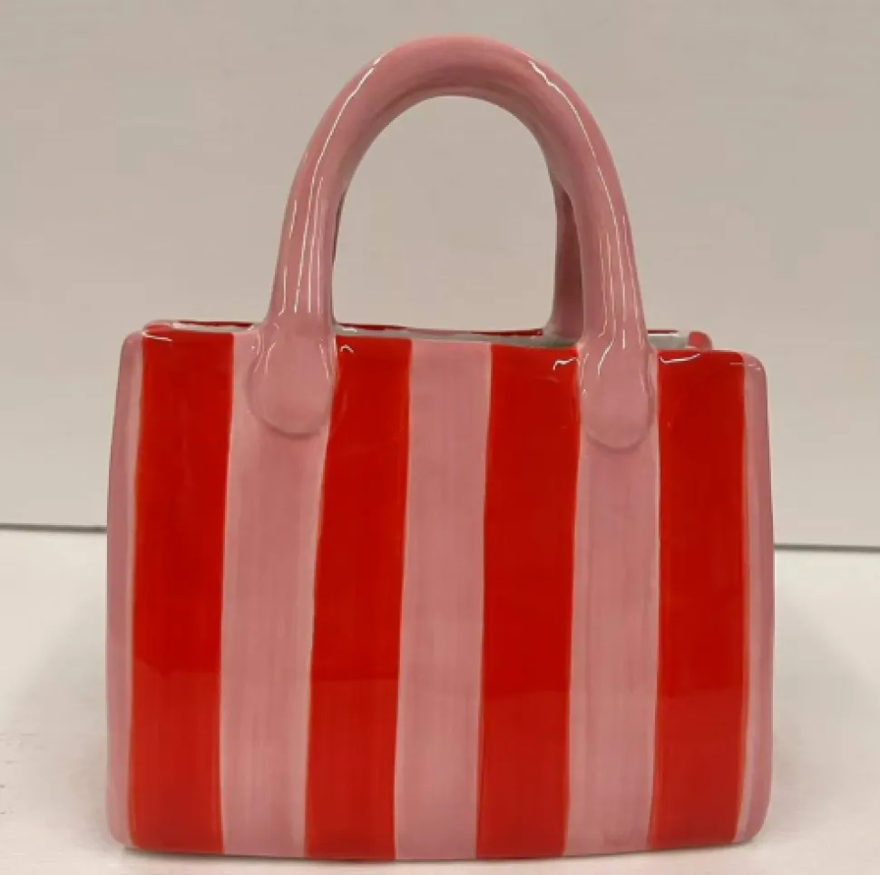 Vaas Tas Vorm Rood/Roze Keramiek | Homebound by Kolony – Chique-Living