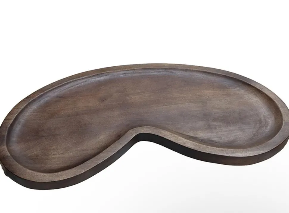 Villeta Dienblad Walnoot – Kidneyvorm in 2 maten | Japandi Design