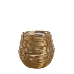 Waxinelichthouder 'Sabana' Goud Ø10 cm | Light & Living