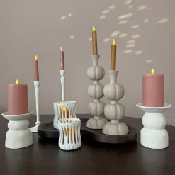 Waxinelichthouder 'TIVOLI' | Creme | In 2 maten | Chique-Living