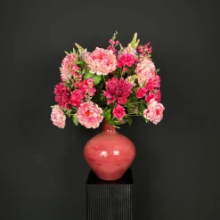 XXL Kunstbloemen Boeket ‘Pink’ - Inclusief Fuchsia Vaas | B70xH100cm | Chique-Living