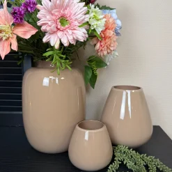 Zand Glans Windlicht ‘Tasman’ | Vase The World | Verkrijgbaar in 2 maten | Chique-Living