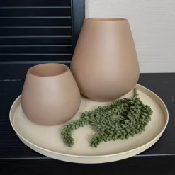 Zand Matte Windlicht ‘Tasman’ | Vase The World | Verkrijgbaar in 2 maten | Chique-Living