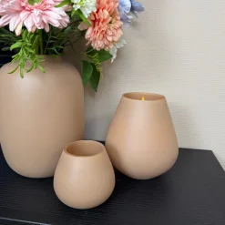 Zand Matte Windlicht ‘Tasman’ | Vase The World | Verkrijgbaar in 2 maten | Chique-Living
