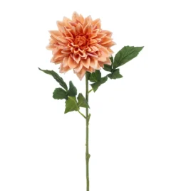 Zijden Bloem 'Dahlia' | Real Touch | Peach | 70cm | Chique-Living