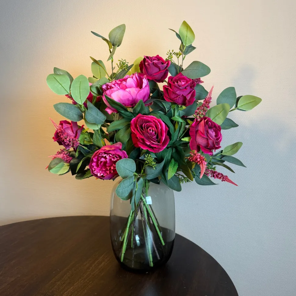 Zijden Bloemen Boeket ‘Fuchsia’ | Met of zonder vaas | Chique-Living