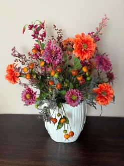 Zijden Bloemen Boeket ‘Herfst’ | Inclusief Vaas | Chique-Living