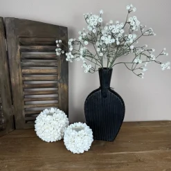 Zwarte Platte Vaas | Colmore Aluminium 18x6x30cm | Chique Living